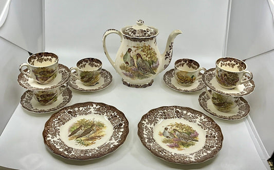 ROYAL WORCESTER PALISSY GAME SERIES 16 PIECE COFFEE SET SH21