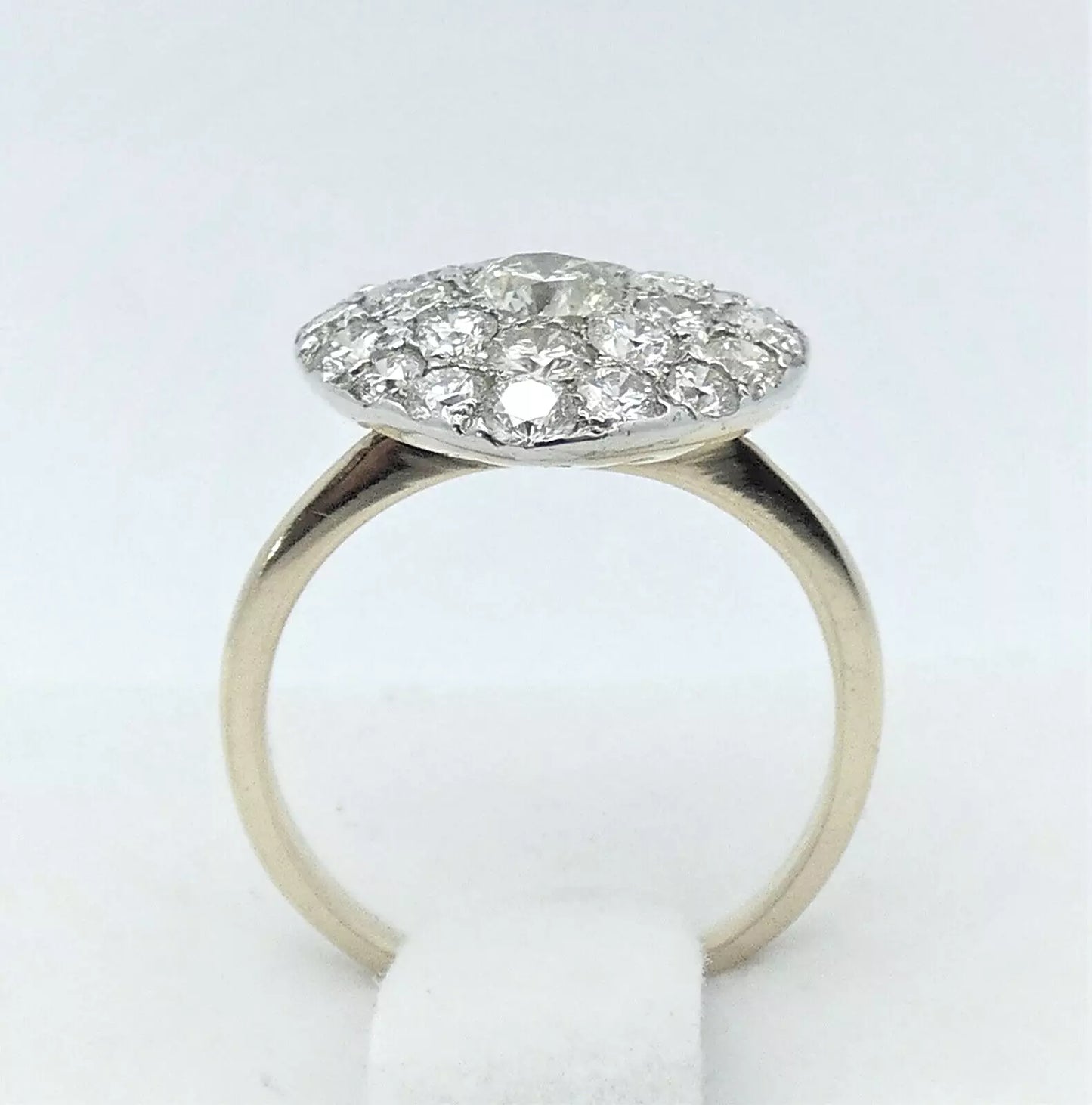 Diamond Ring Heart Shaped Vintage 2.30 Carats UNIQUE Size L1/2 BA146