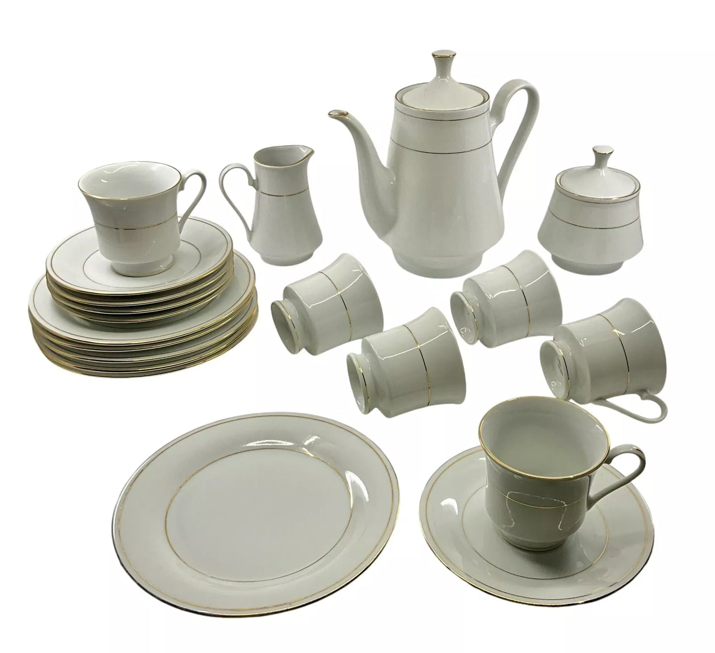 CROWN MING JIAN SHIANG FINE. BONE CHINA 34 PIECE DINNER / TEA SET SH83