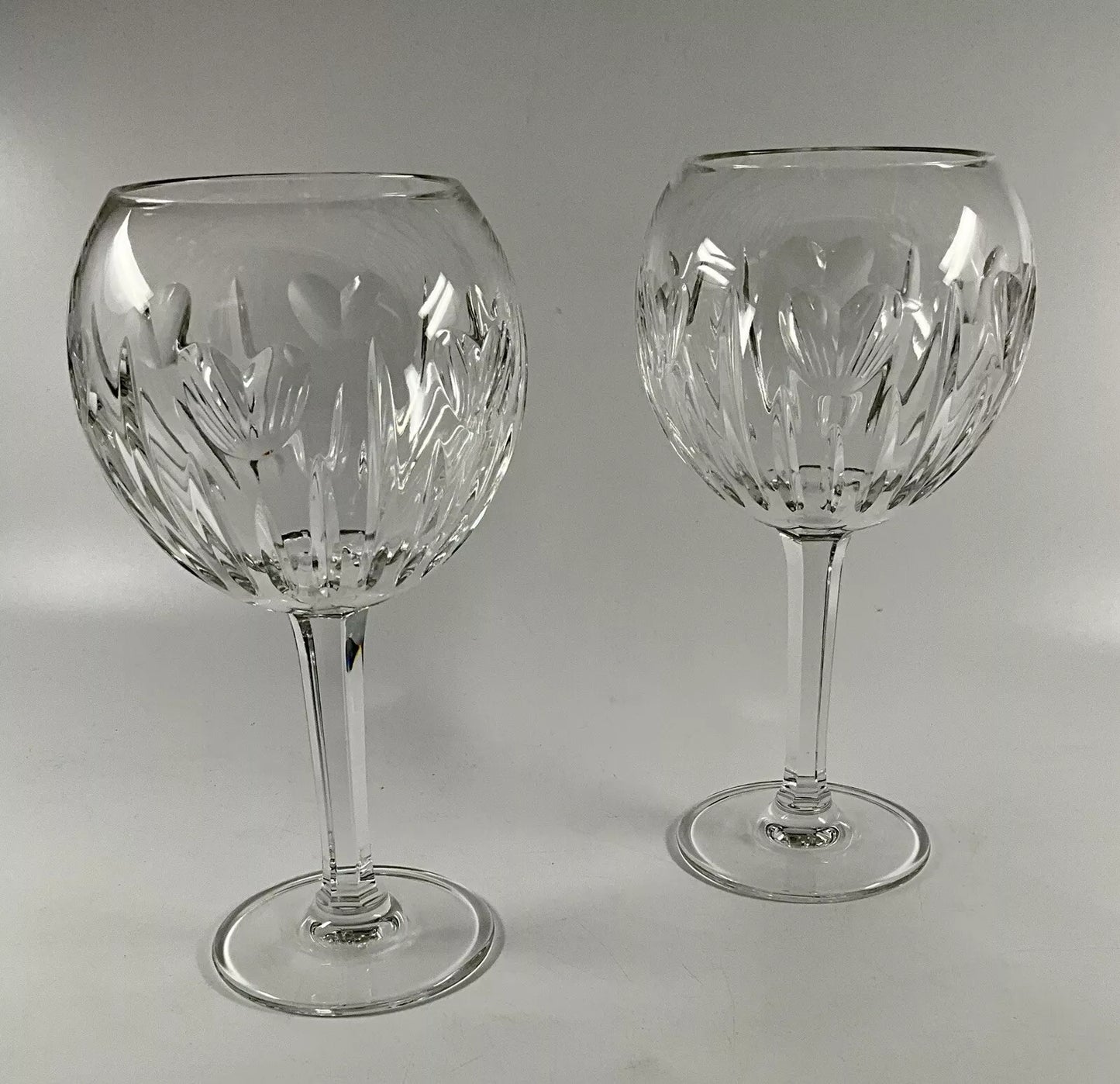 PAIR WATERFORD CRYSTAL MILLENIUM SERIES TOASTING GOBLETS LOVE