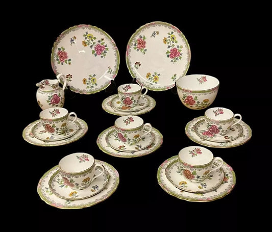 ANTIQUE COPELAND SPODE 22 PIECE TEA SET STUNNING CONDITION Sh71