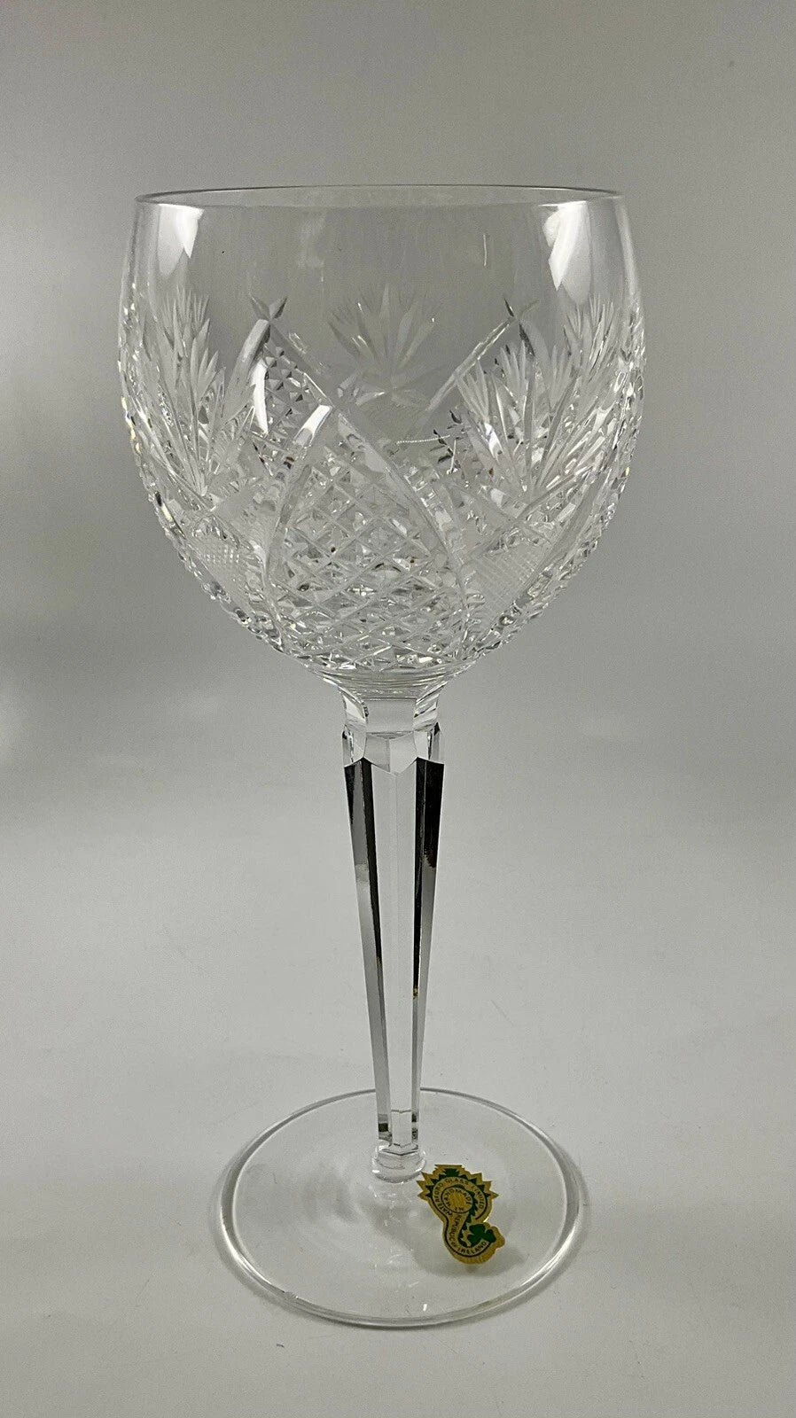 Share WATERFORD CUT LEAD CRYSTAL DUNMORE GOTHIC MARK SET OF 6 HOCK GLASSES SH56