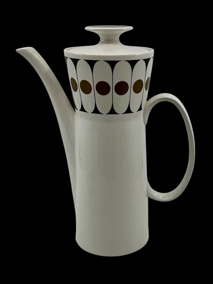 VINTAGE BLACK VELVET 22 PIECE COFFEE SET INC.COFFEE POT BY JOHN RUSSELL SH48