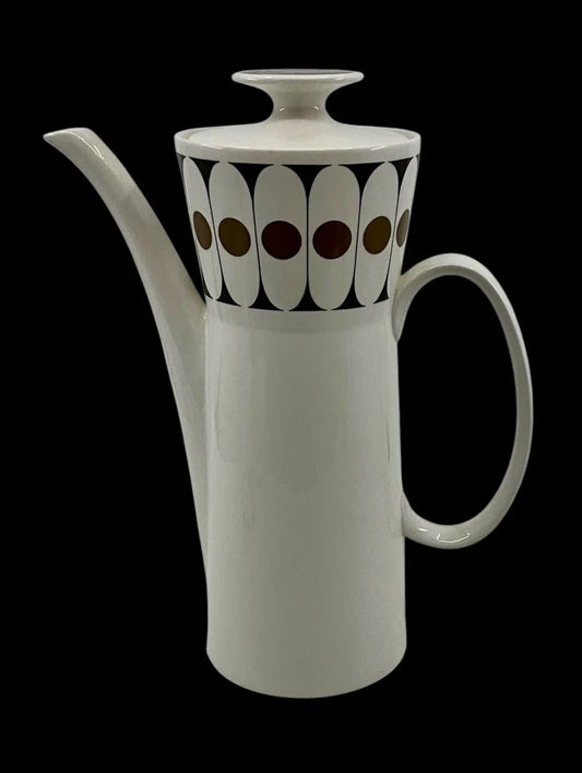 VINTAGE BLACK VELVET 22 PIECE COFFEE SET INC.COFFEE POT BY JOHN RUSSELL SH48